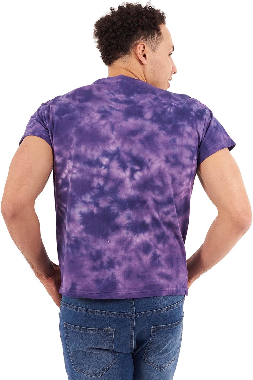 imageTie Dye Shirt Colorful Cloud Short Sleeve Knit TShirt Crewneck TopCrystal Purple