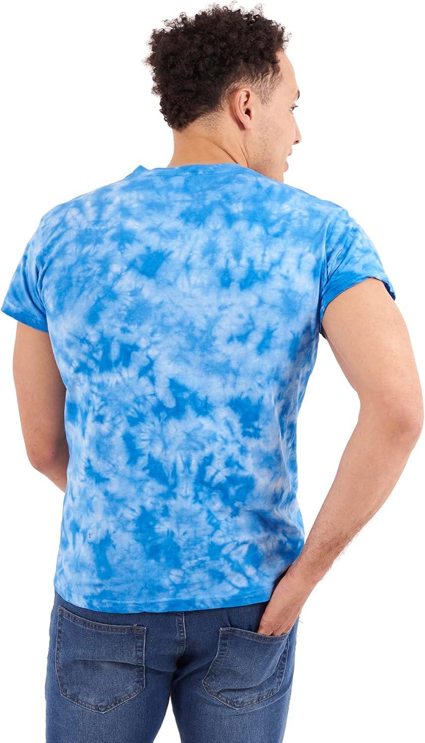 imageTie Dye Shirt Colorful Cloud Short Sleeve Knit TShirt Crewneck TopCrystal Royal