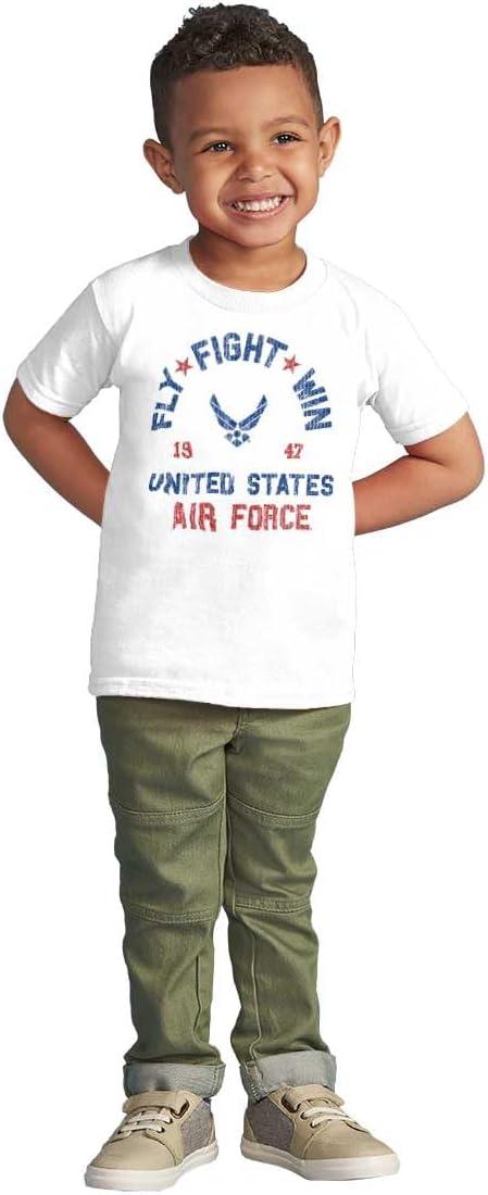 imageUS Air Force Fly Fight Win Vintage Toddler Boy Girl T ShirtWhite