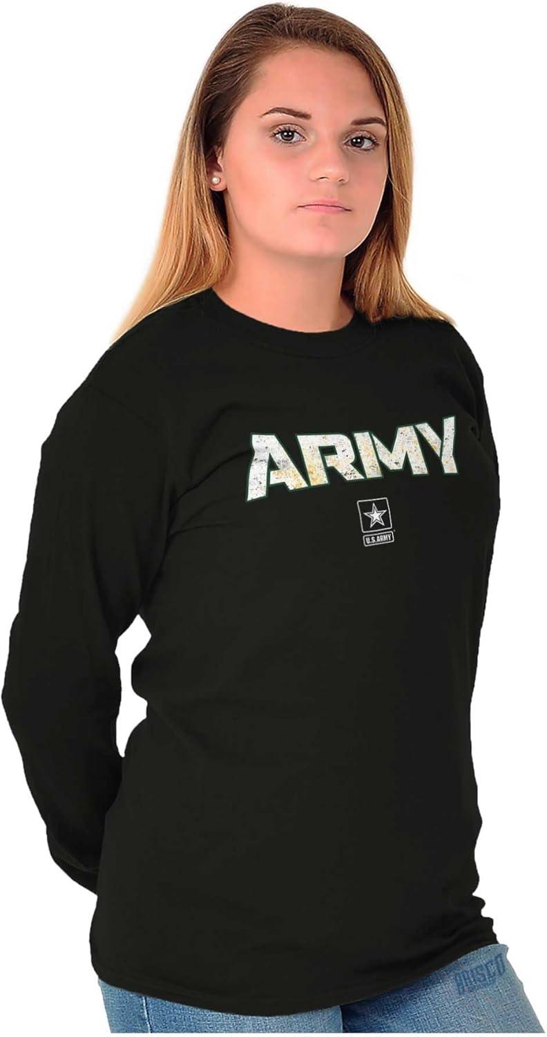 imageUS Army PT Style Casual Military Long Sleeve Tshirt Men WomenBlack