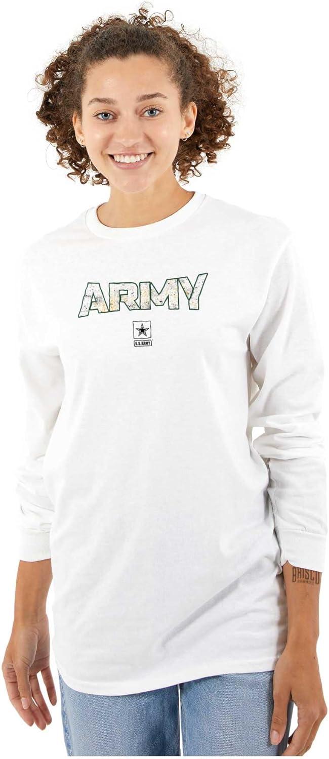 imageUS Army PT Style Casual Military Long Sleeve Tshirt Men WomenWhite