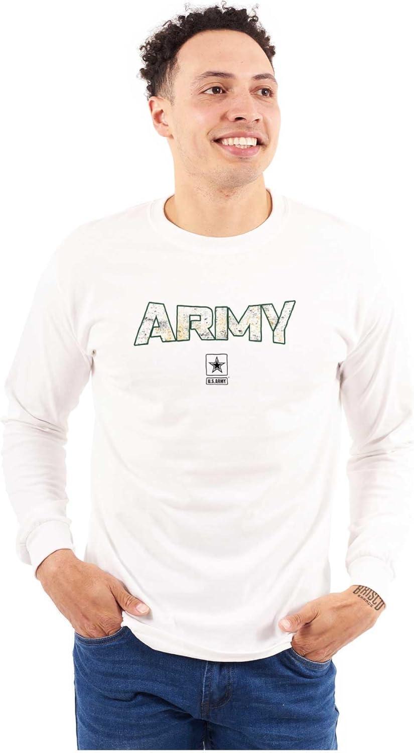 imageUS Army PT Style Casual Military Long Sleeve Tshirt Men WomenWhite