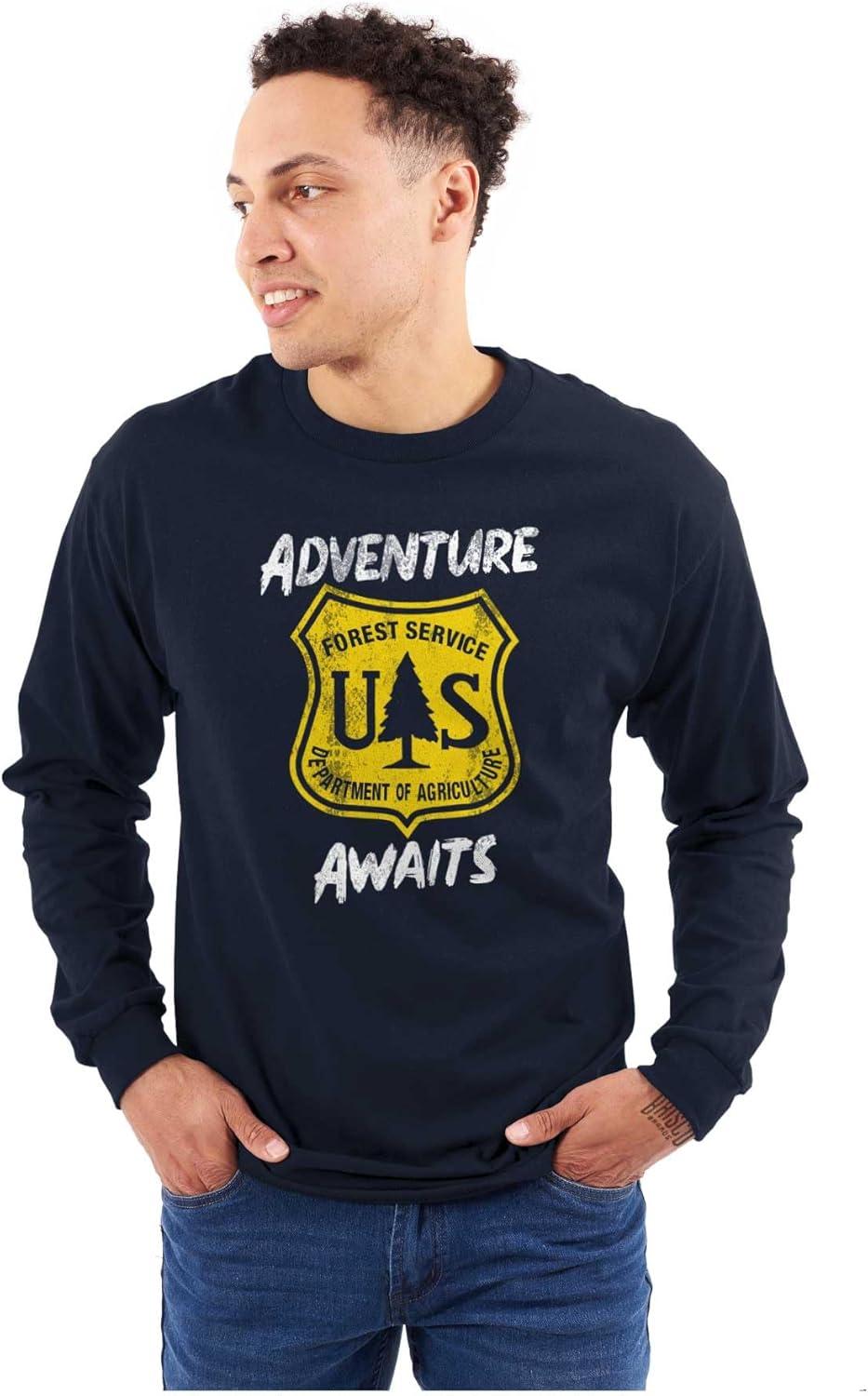 imageUS National Forest Service Adventure Long Sleeve Tshirt Men Women
