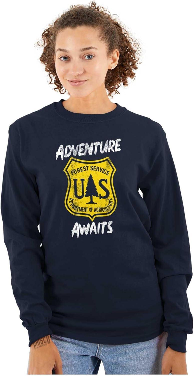 imageUS National Forest Service Adventure Long Sleeve Tshirt Men Women