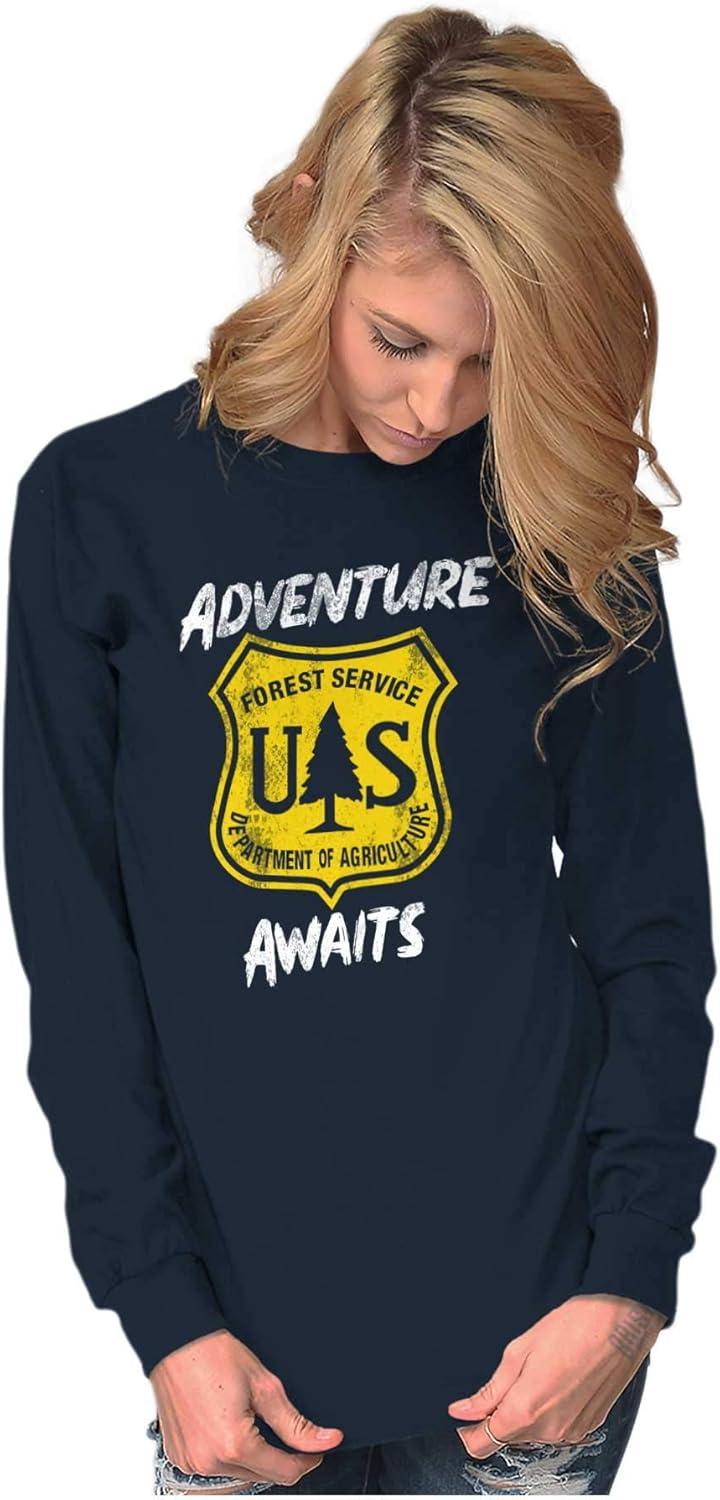 imageUS National Forest Service Adventure Long Sleeve Tshirt Men Women