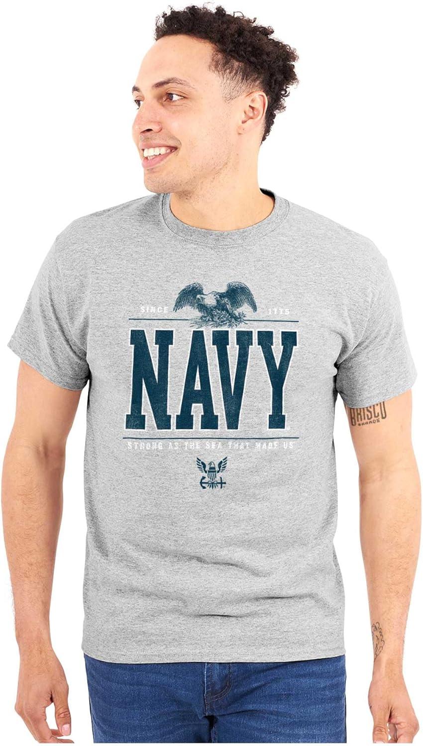 imageUS Navy Strong As Sea That Made Us Graphic T Shirt Men or WomenSport Grey