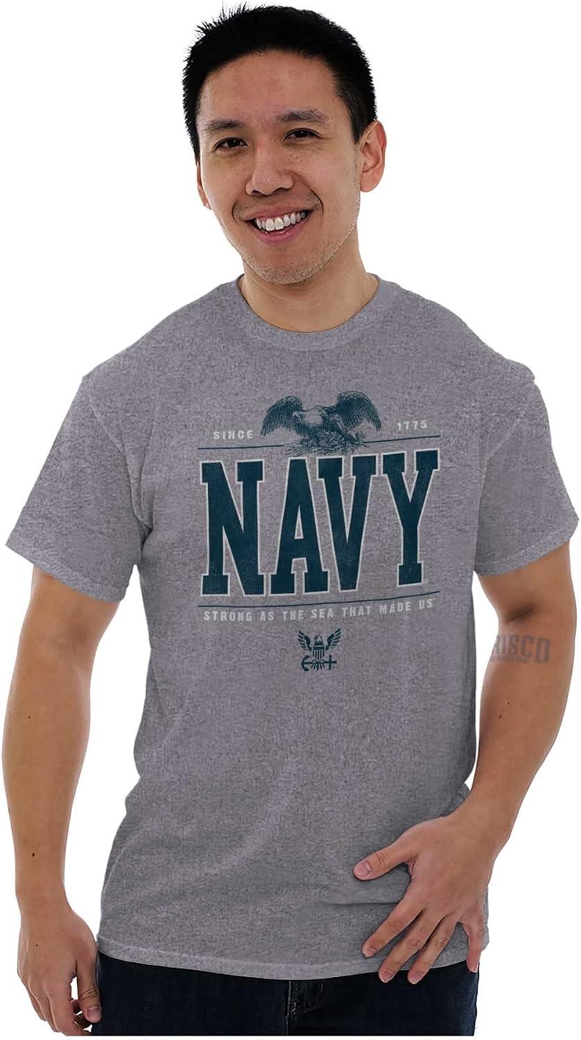 imageUS Navy Strong As Sea That Made Us Graphic T Shirt Men or WomenSport Grey
