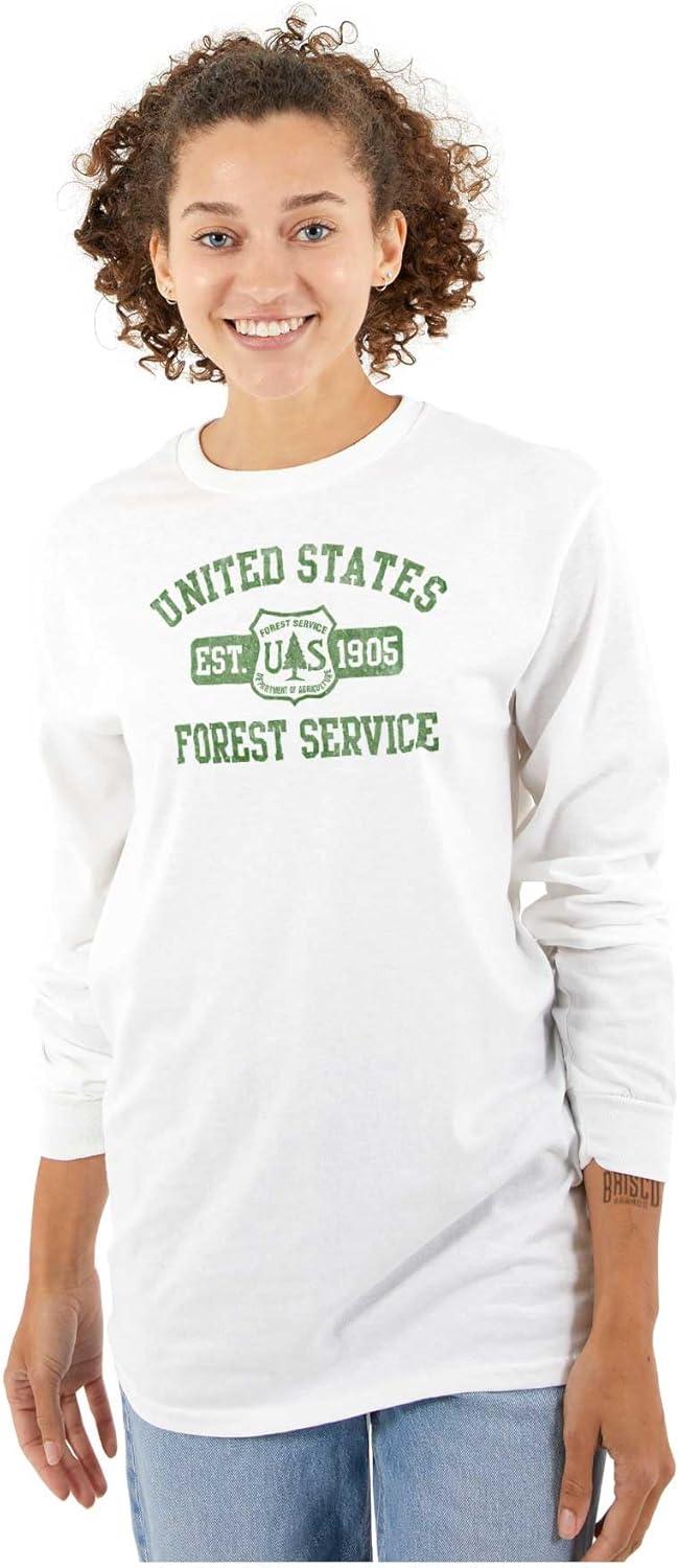 imageUnited States Forest Service Camping Long Sleeve Tshirt Men WomenWhite