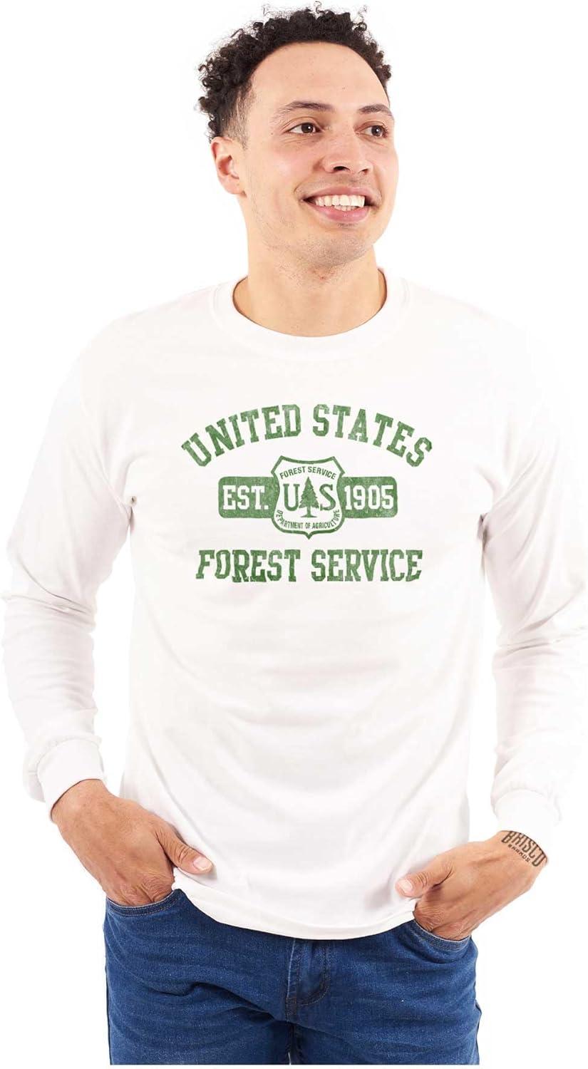 imageUnited States Forest Service Camping Long Sleeve Tshirt Men WomenWhite