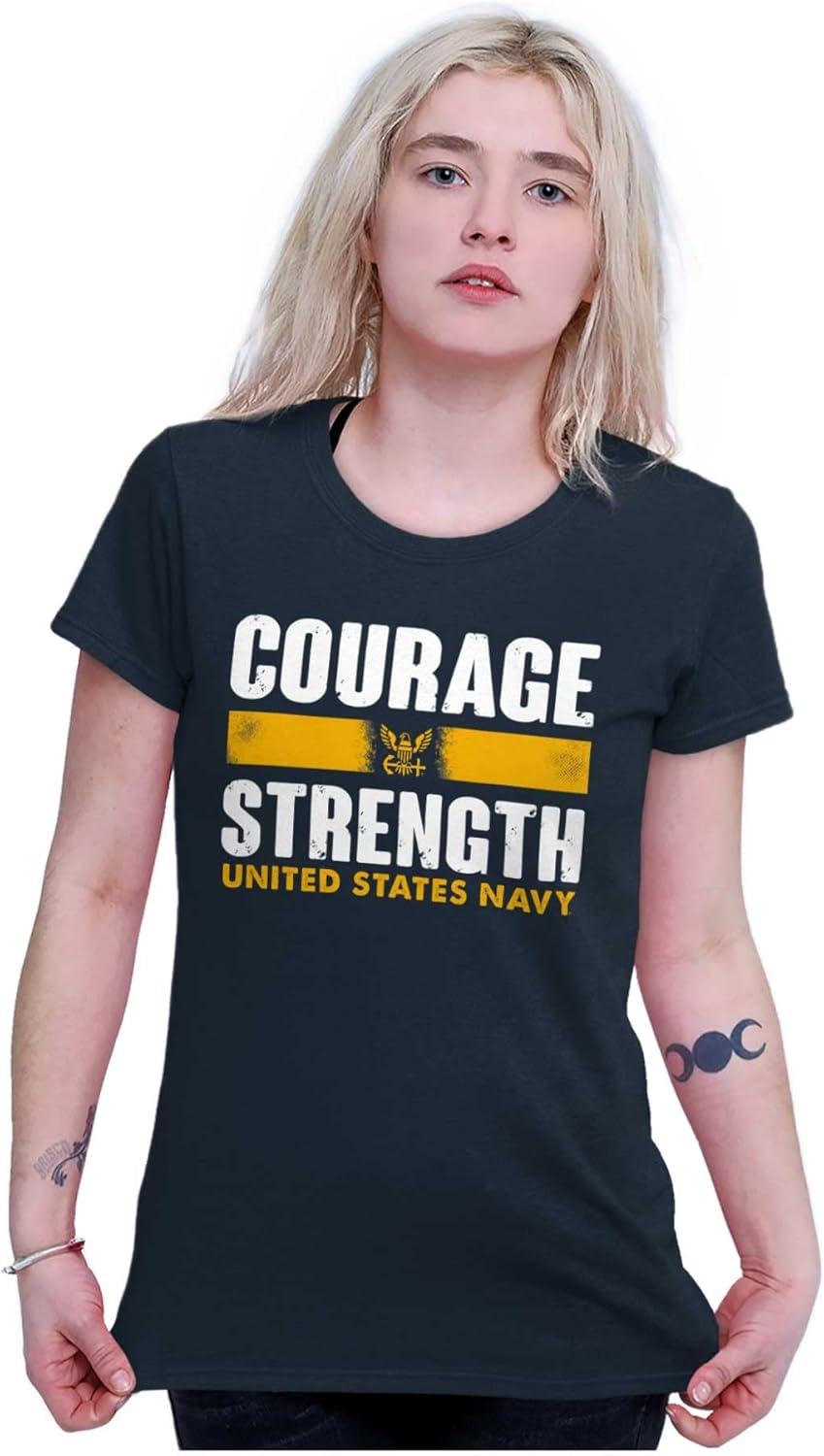 imageUnited States Navy Courage Strength Womens Slim Fit Graphic TeeNavy