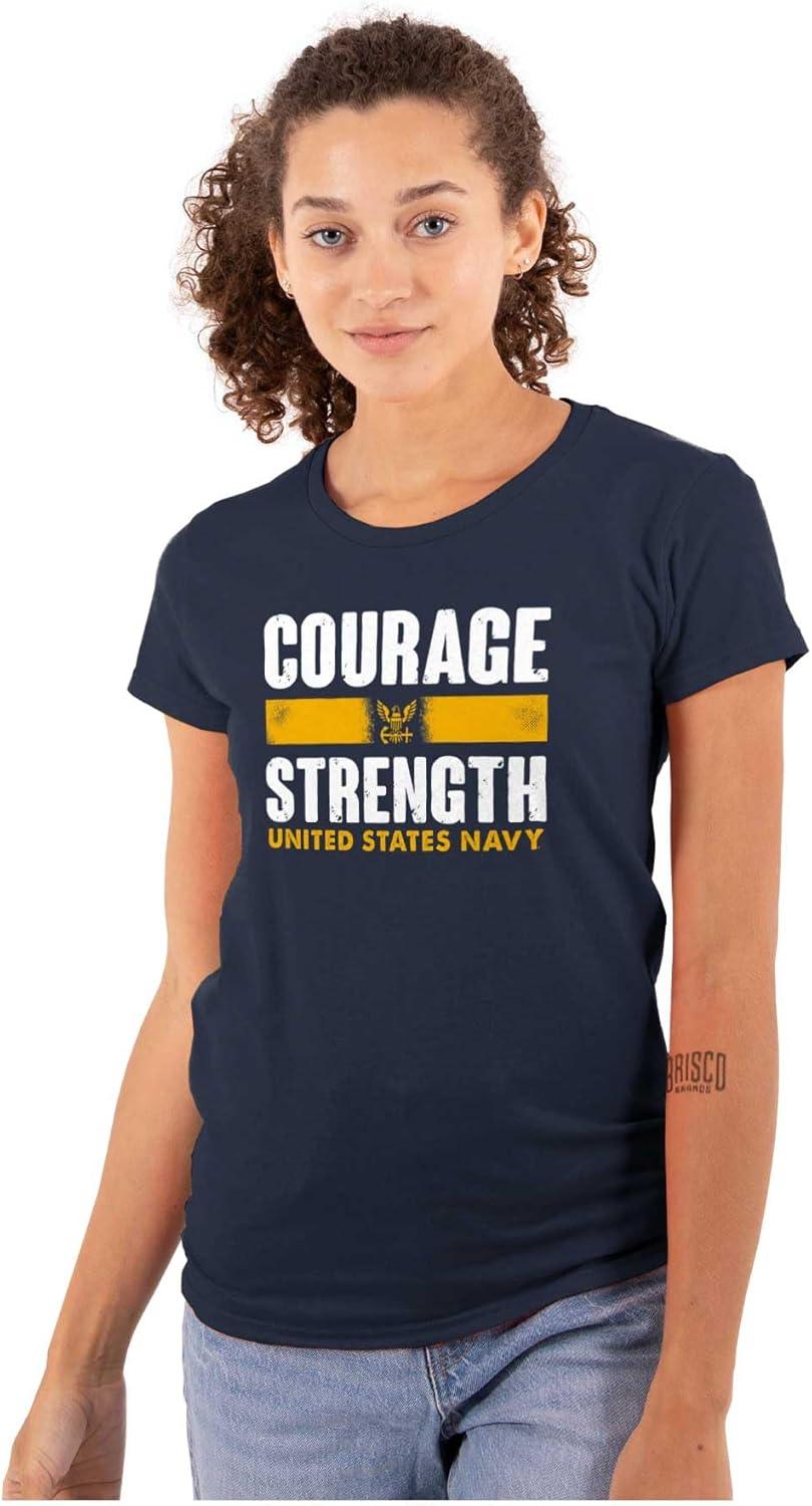 imageUnited States Navy Courage Strength Womens Slim Fit Graphic TeeNavy