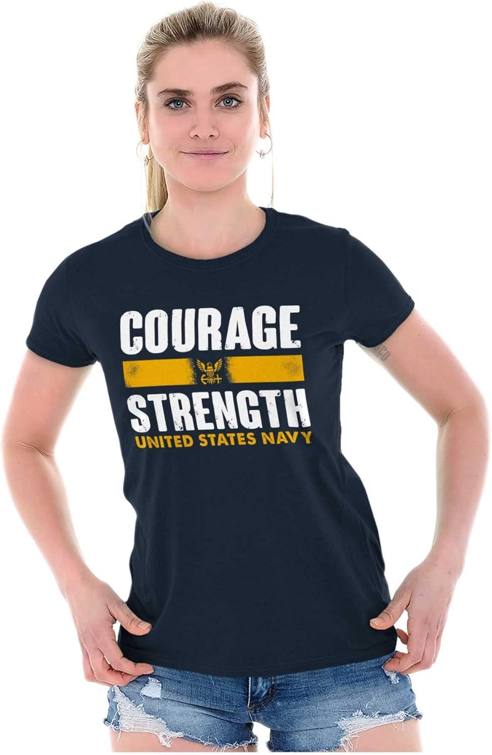 imageUnited States Navy Courage Strength Womens Slim Fit Graphic TeeNavy