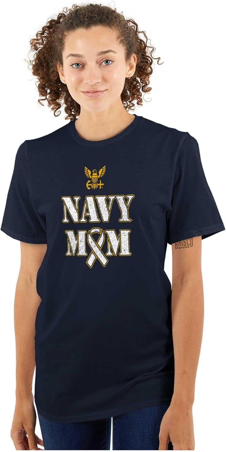 imageUnited States Navy Proud Mom Mother Womens Graphic T Shirt TeesNavy