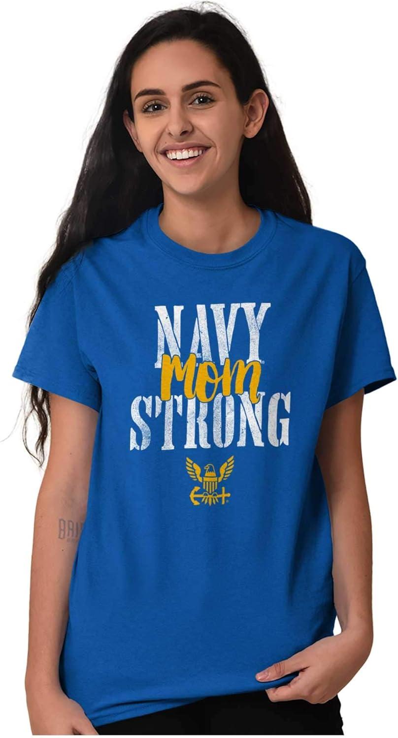 imageUnited States Navy Proud Mom Strong Womens Graphic T Shirt TeesRoyal