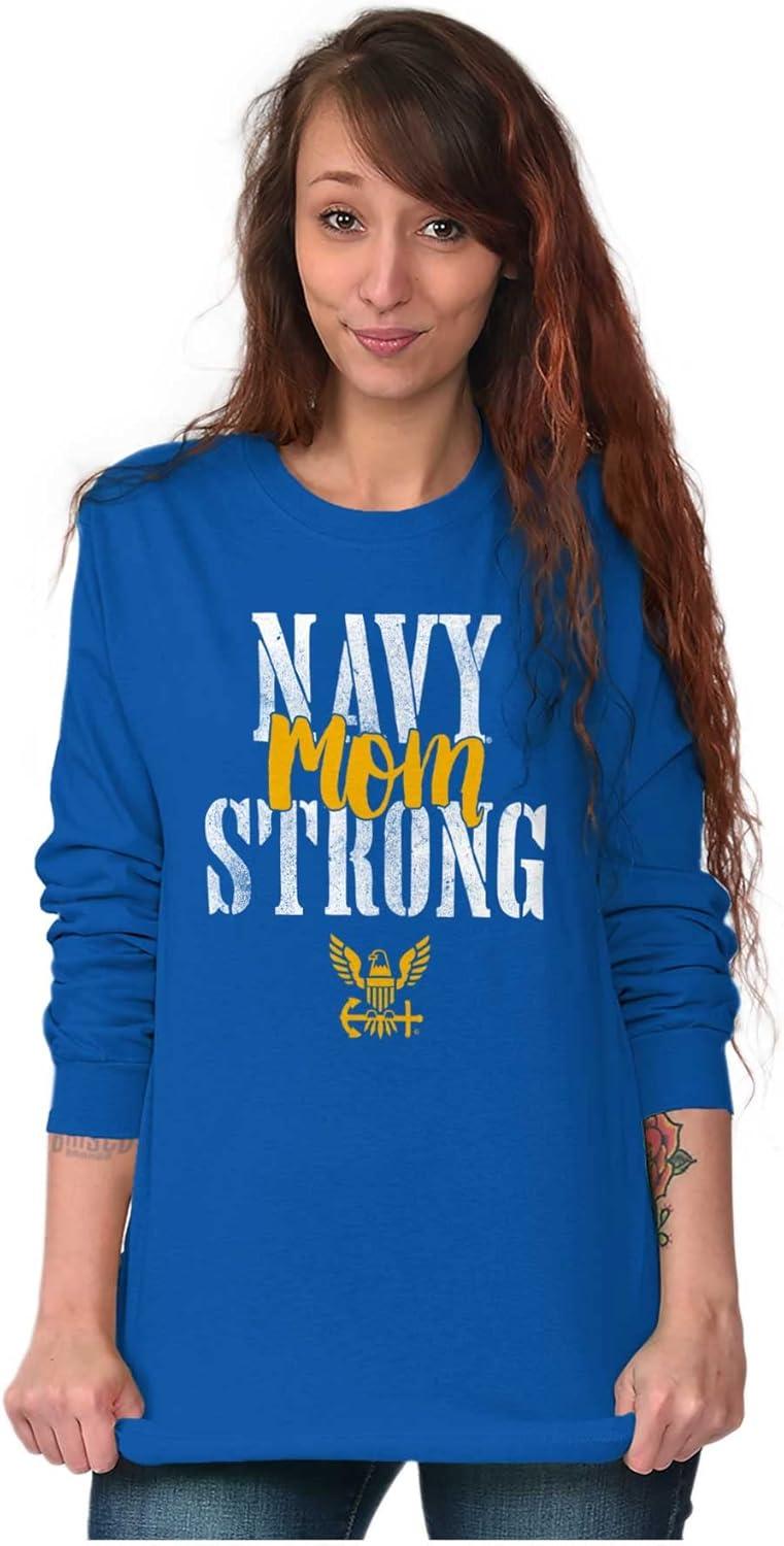 imageUnited States Navy Proud Mom Strong Womens Long Sleeve T ShirtRoyal
