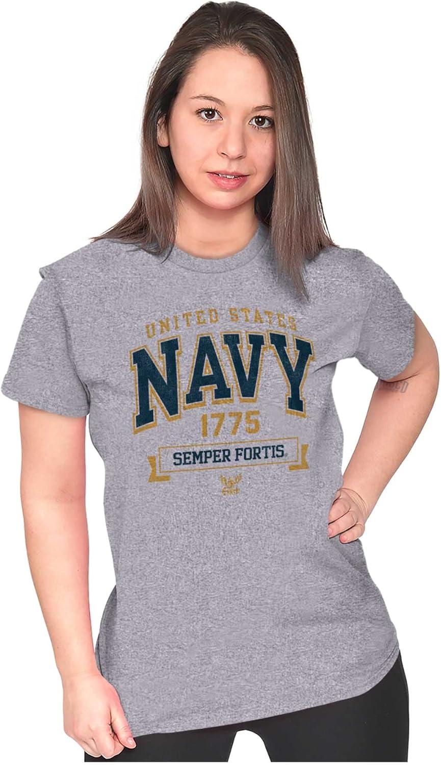 imageUnited States Navy Semper Fortis 1775 Womens Slim Fit Graphic TeeSport Grey