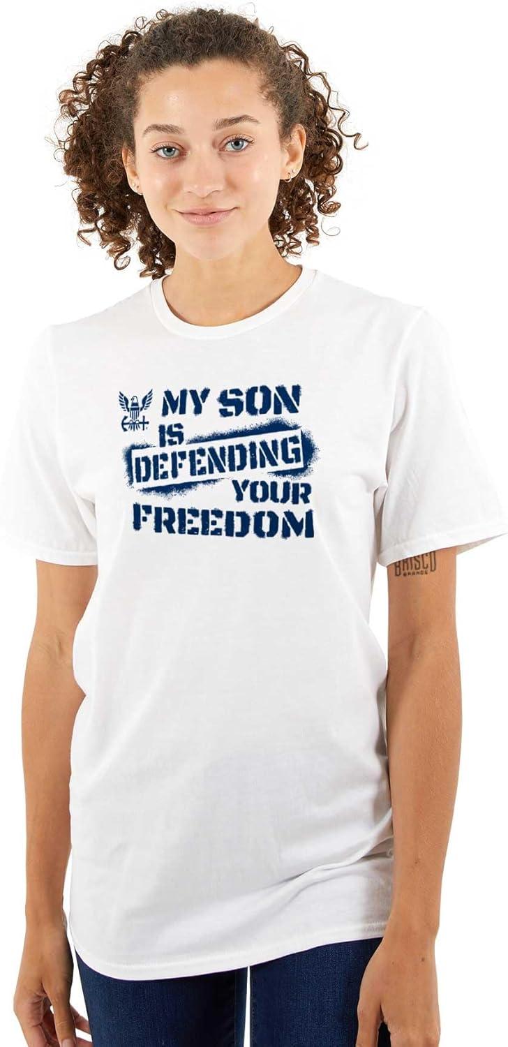 imageUnited States Navy Son Defending Freedom Graphic T Shirt Men or WomenWhite