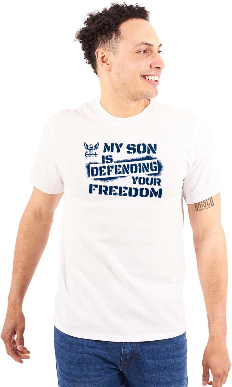 imageUnited States Navy Son Defending Freedom Graphic T Shirt Men or WomenWhite