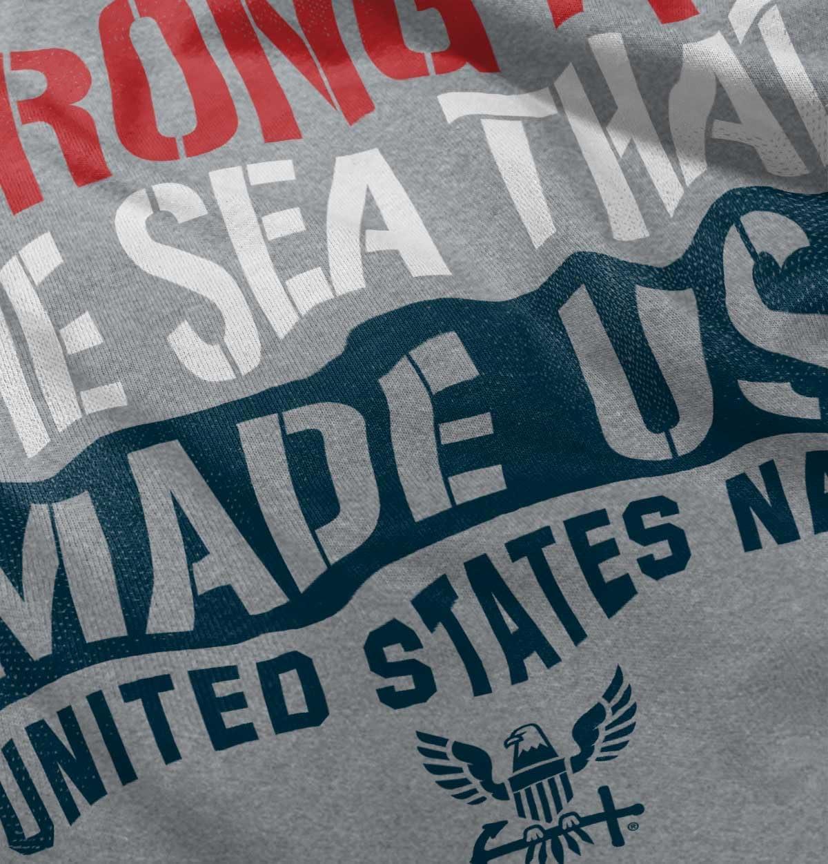 imageUnited States Navy Strong As The Sea Toddler Boy Girl T ShirtHeather