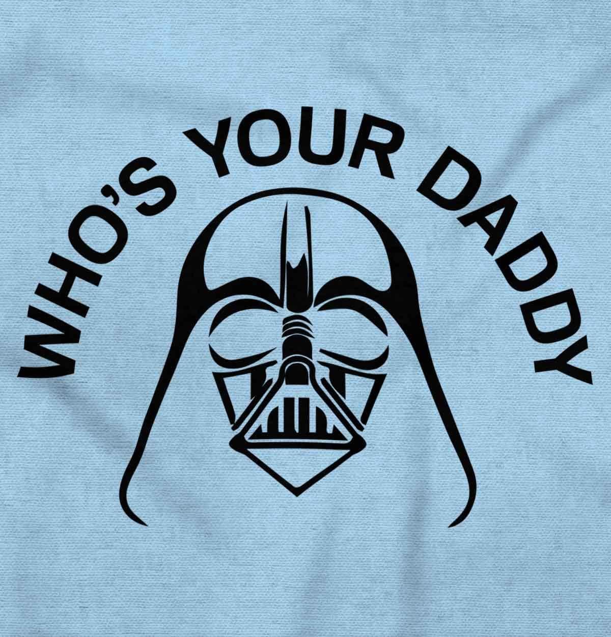imageWhos Your Daddy Dark Lord Space Baby Romper Boys or GirlsLight Blue