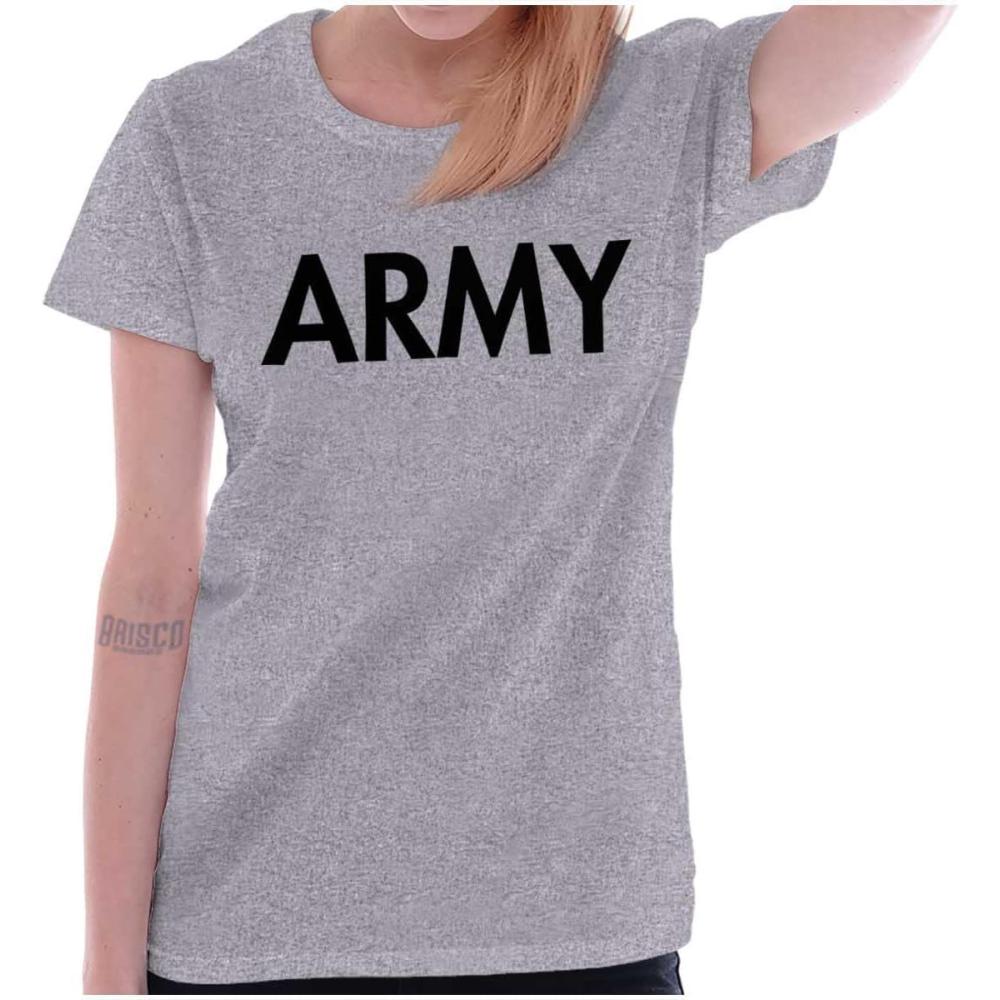 imageArmy Military Physical Training PT Womens Slim Fit Graphic TeeSport Grey