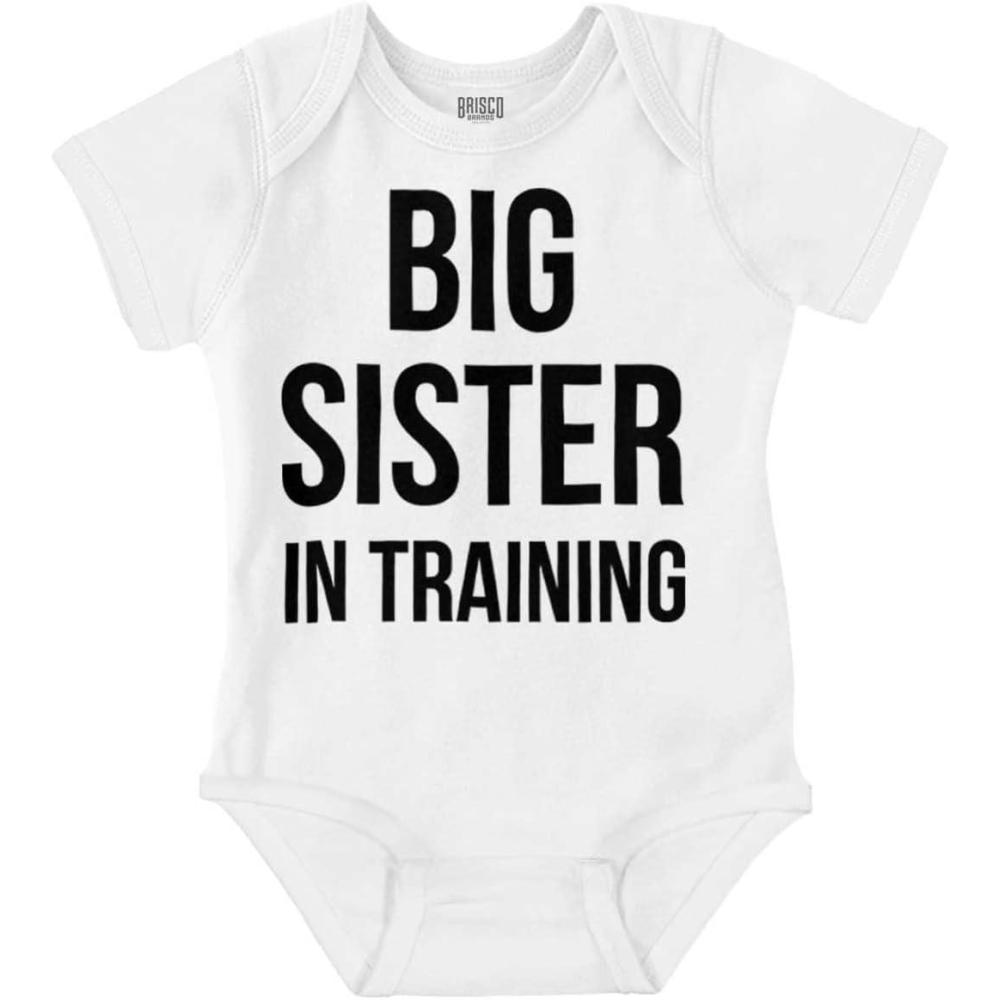 imageBig Sister In Training Expecting Baby Bodysuit Jumper GirlsWhite