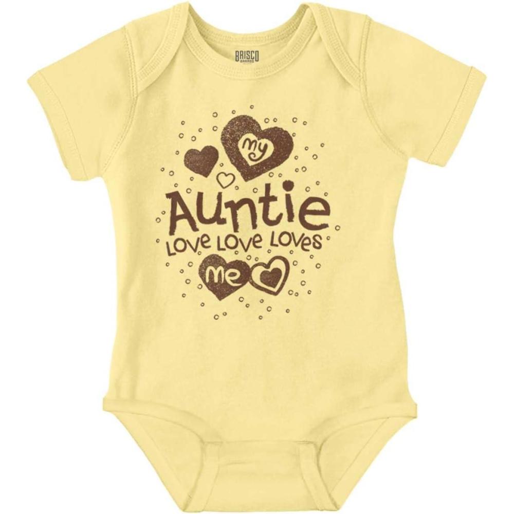 imageBrisco Brands Auntie Loves Me Adorable Cute Niece Baby Bodysuit Jumper GirlsBanana