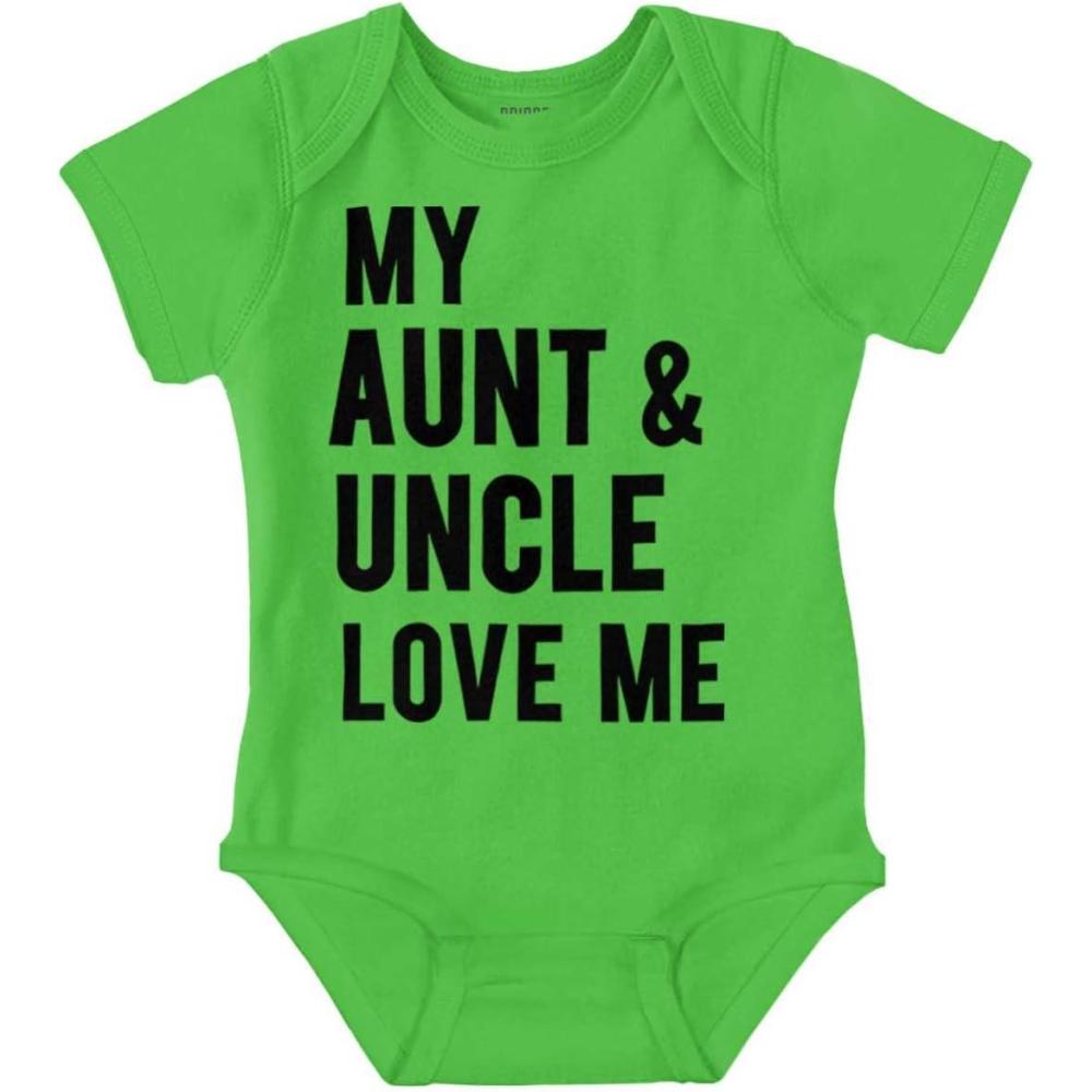 imageBrisco Brands Auntie Uncle Present Loved Niece Cute Baby Romper Boys or GirlsApple