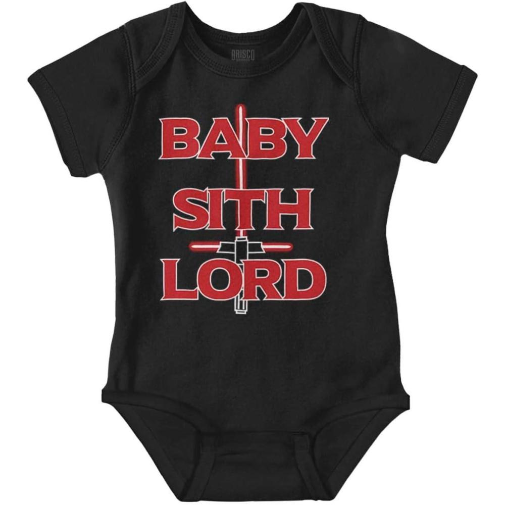 imageBrisco Brands Baby Space Lord Dark Galaxy Ruler Baby Romper Boys or GirlsBlack