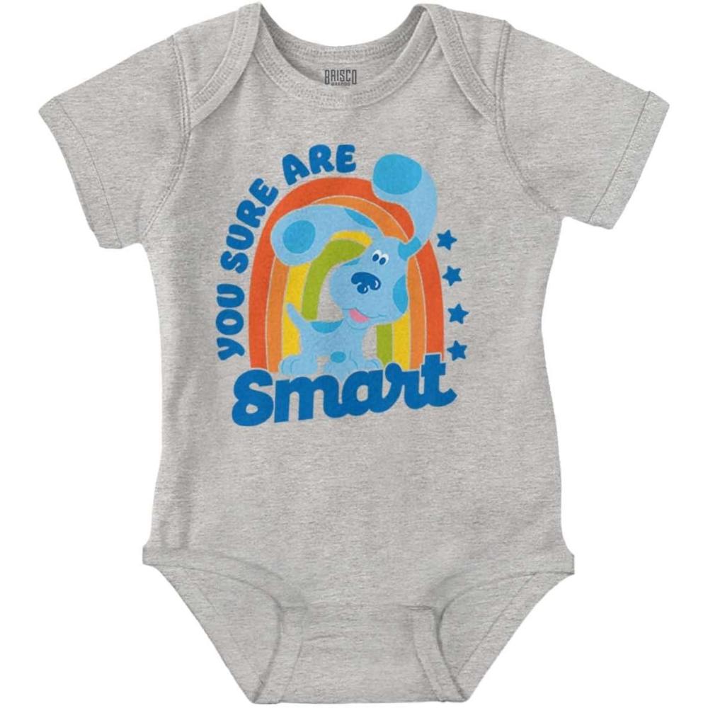 imageBrisco Brands Blues Clues You Sure Are Smart Baby Romper Boys or GirlsHeather