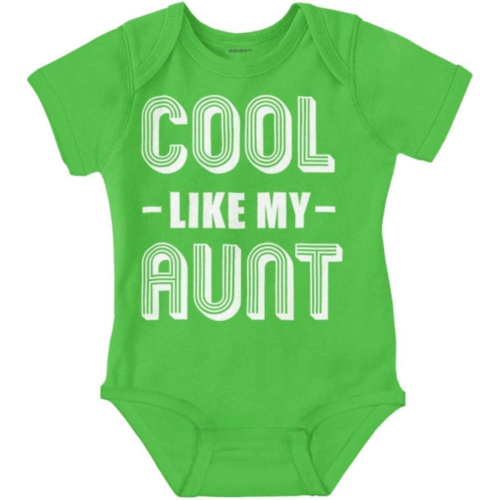 imageBrisco Brands Cool Aunts Funny Cute Nieces Nephews Baby Romper Boys or GirlsApple
