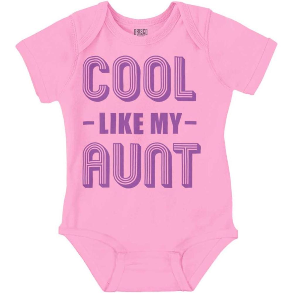 imageBrisco Brands Cool Aunts Funny Cute Nieces Nephews Baby Romper Boys or GirlsPink
