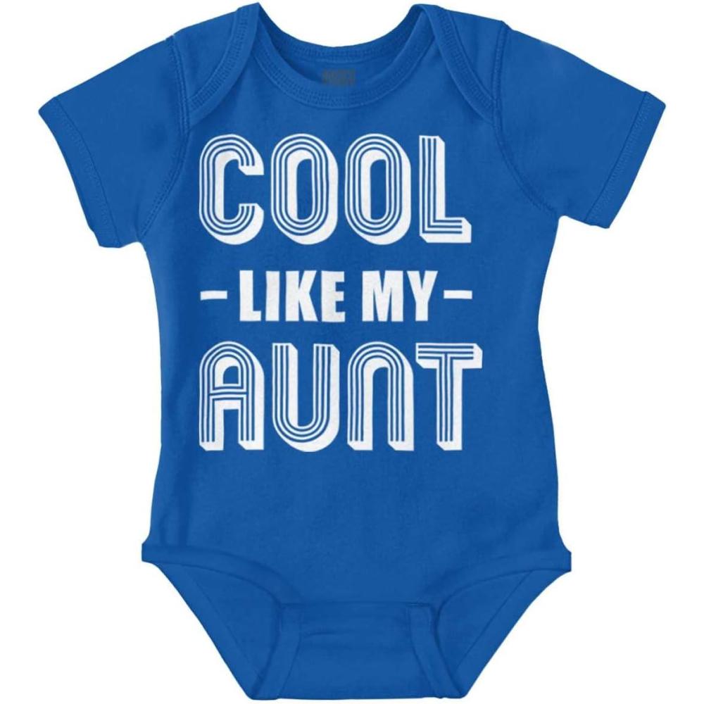 imageBrisco Brands Cool Aunts Funny Cute Nieces Nephews Baby Romper Boys or GirlsRoyal