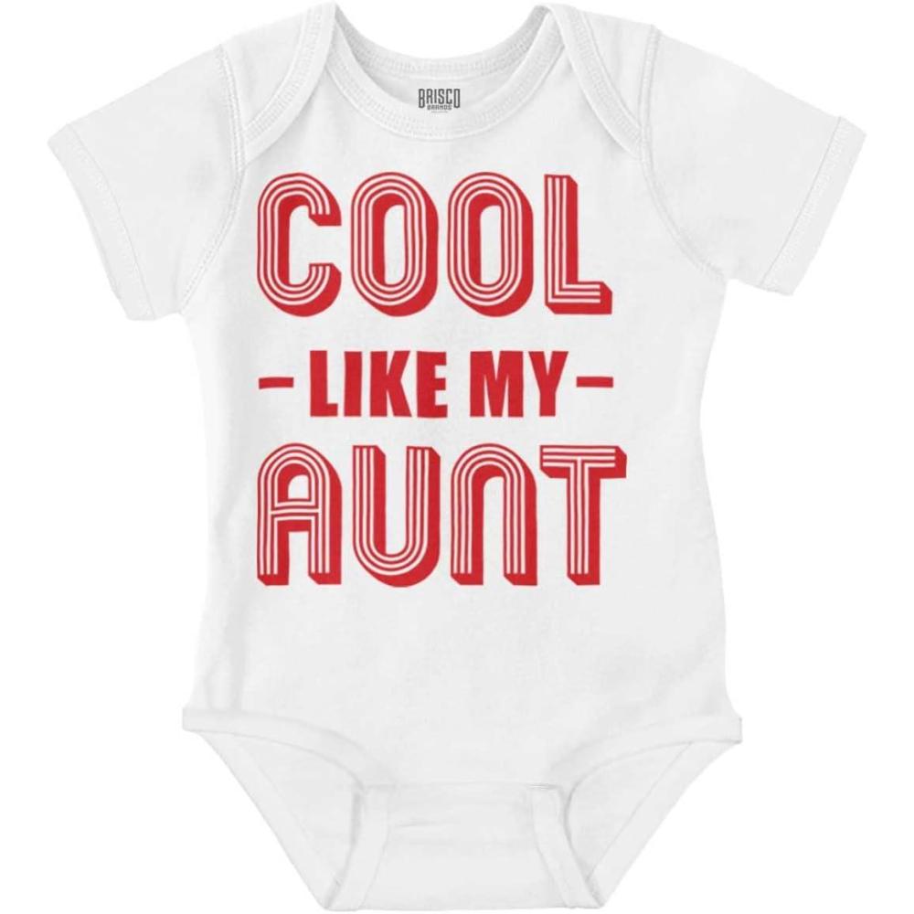 imageBrisco Brands Cool Aunts Funny Cute Nieces Nephews Baby Romper Boys or GirlsWhite