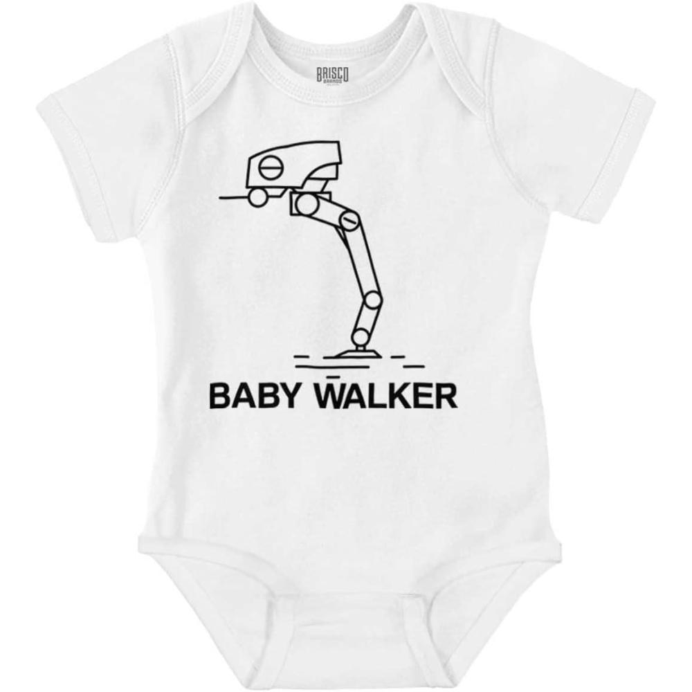 imageBrisco Brands Daddy Walker Dark Galaxy Fathers Day Baby Bodysuit Jumper BoysWhite
