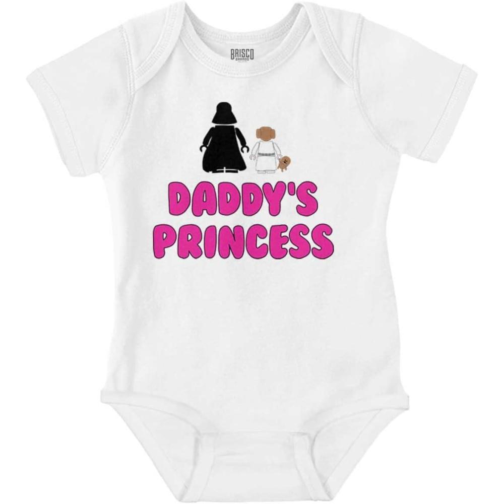 imageBrisco Brands Daddys Princess Dark Galaxy Baby Bodysuit Jumper GirlsWhite