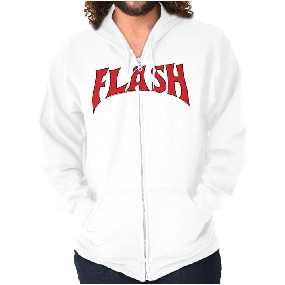 imageBrisco Brands Flash Gordon Logo Comic Book Hero Zip Up Hoodie Mens WomensWhite