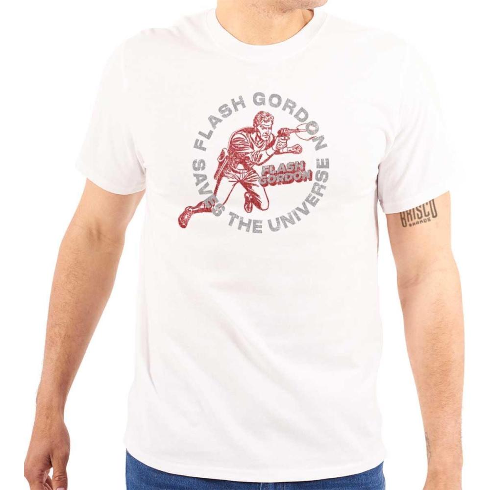 imageBrisco Brands Flash Gordon Superhero Comic Book Graphic T Shirt Men or WomenWhite