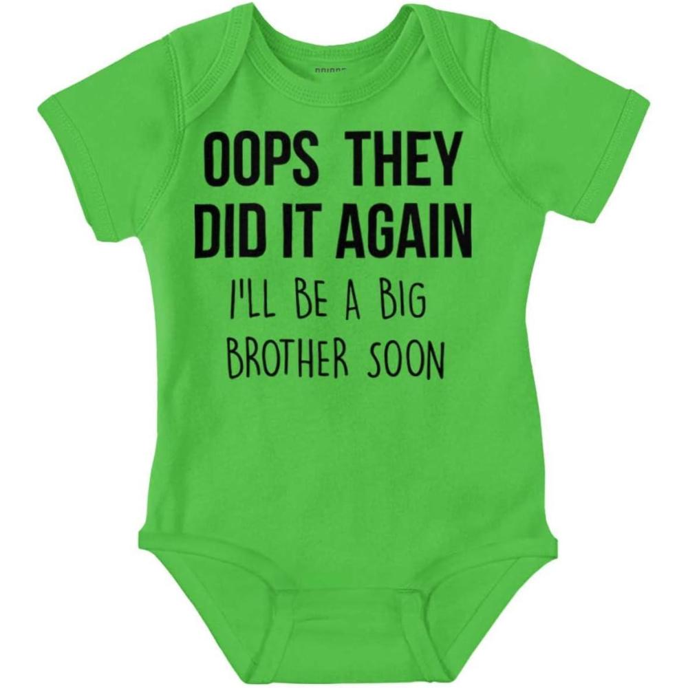 imageBrisco Brands Funny Big Brother Baby Announcement Baby Bodysuit Jumper BoysApple