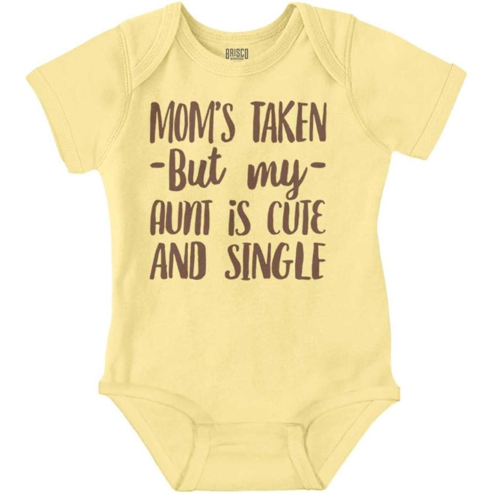 imageBrisco Brands Funny Single Aunts Cute Niece Nephew Baby Romper Boys or GirlsBanana