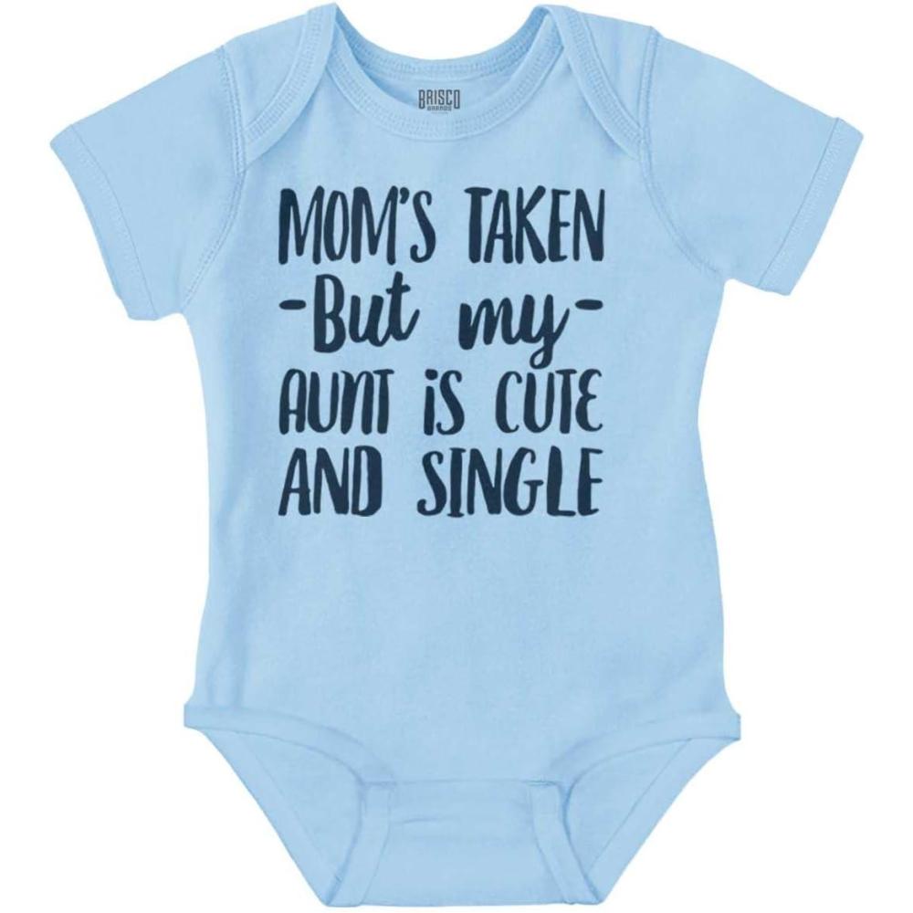 imageBrisco Brands Funny Single Aunts Cute Niece Nephew Baby Romper Boys or GirlsLight Blue