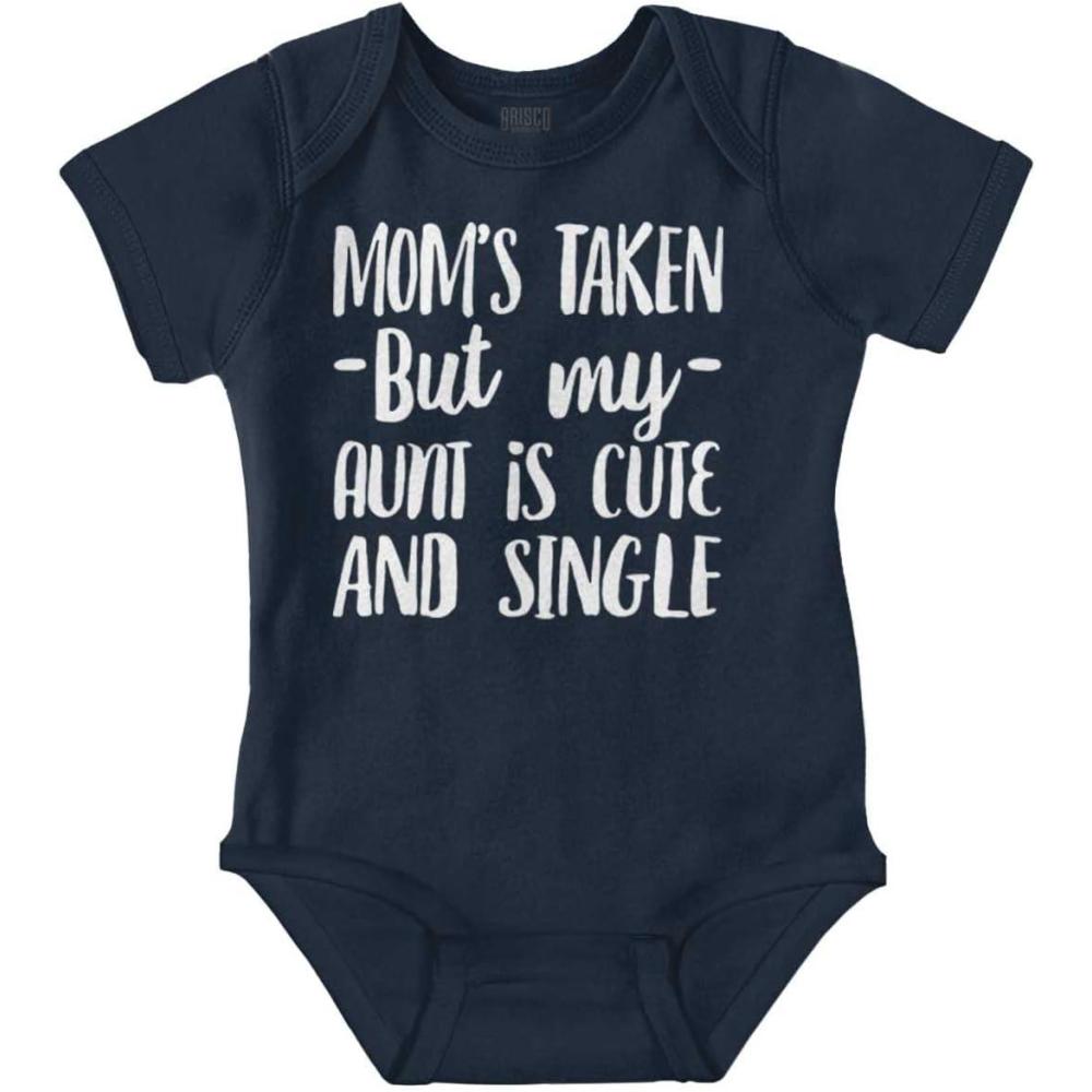 imageBrisco Brands Funny Single Aunts Cute Niece Nephew Baby Romper Boys or GirlsNavy