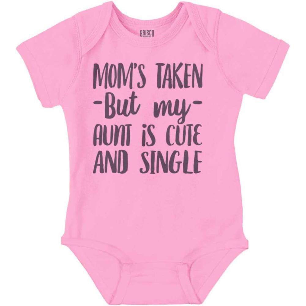 imageBrisco Brands Funny Single Aunts Cute Niece Nephew Baby Romper Boys or GirlsPink