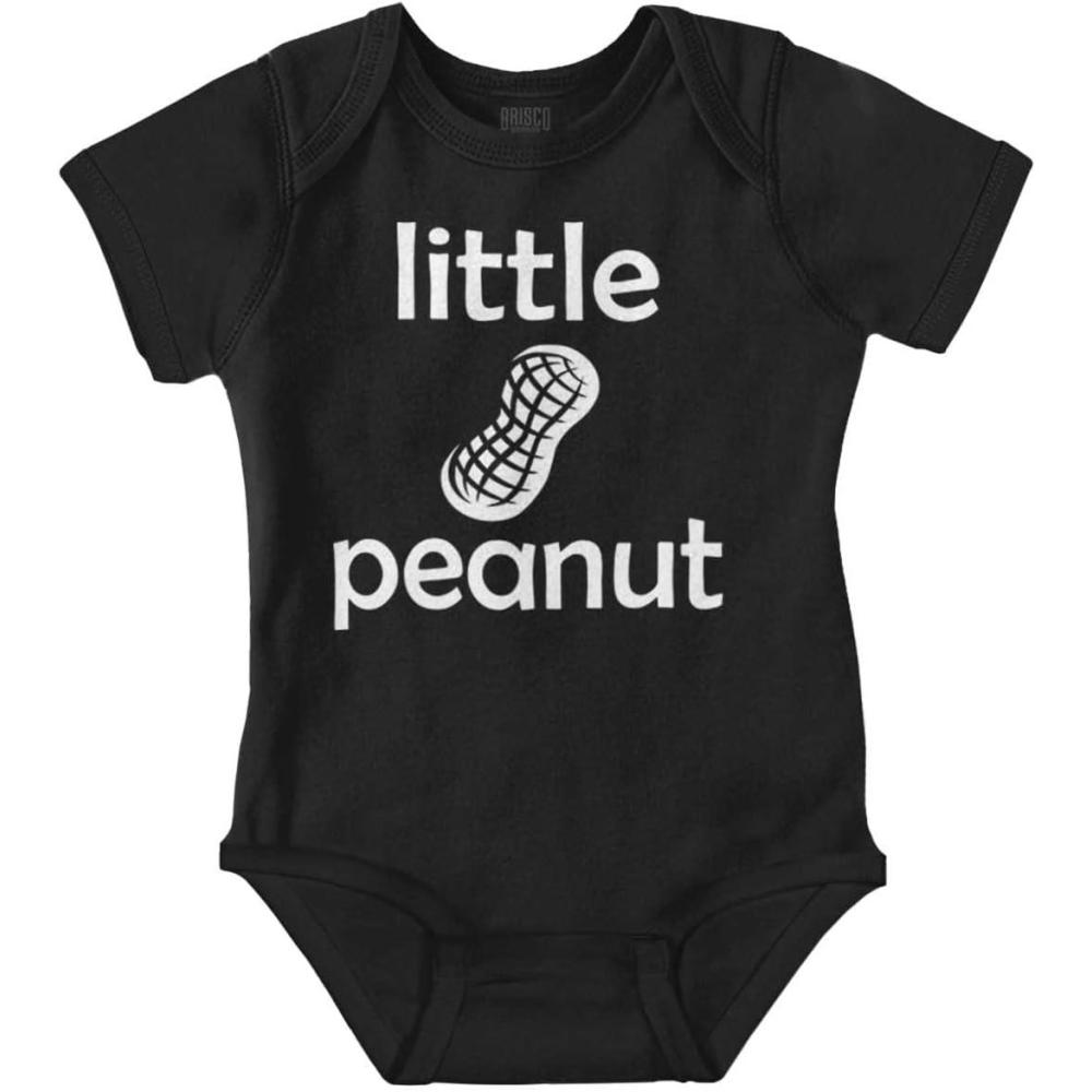 imageBrisco Brands Little Peanut Tiny Adorable Babies Baby Romper Boys or GirlsBlack