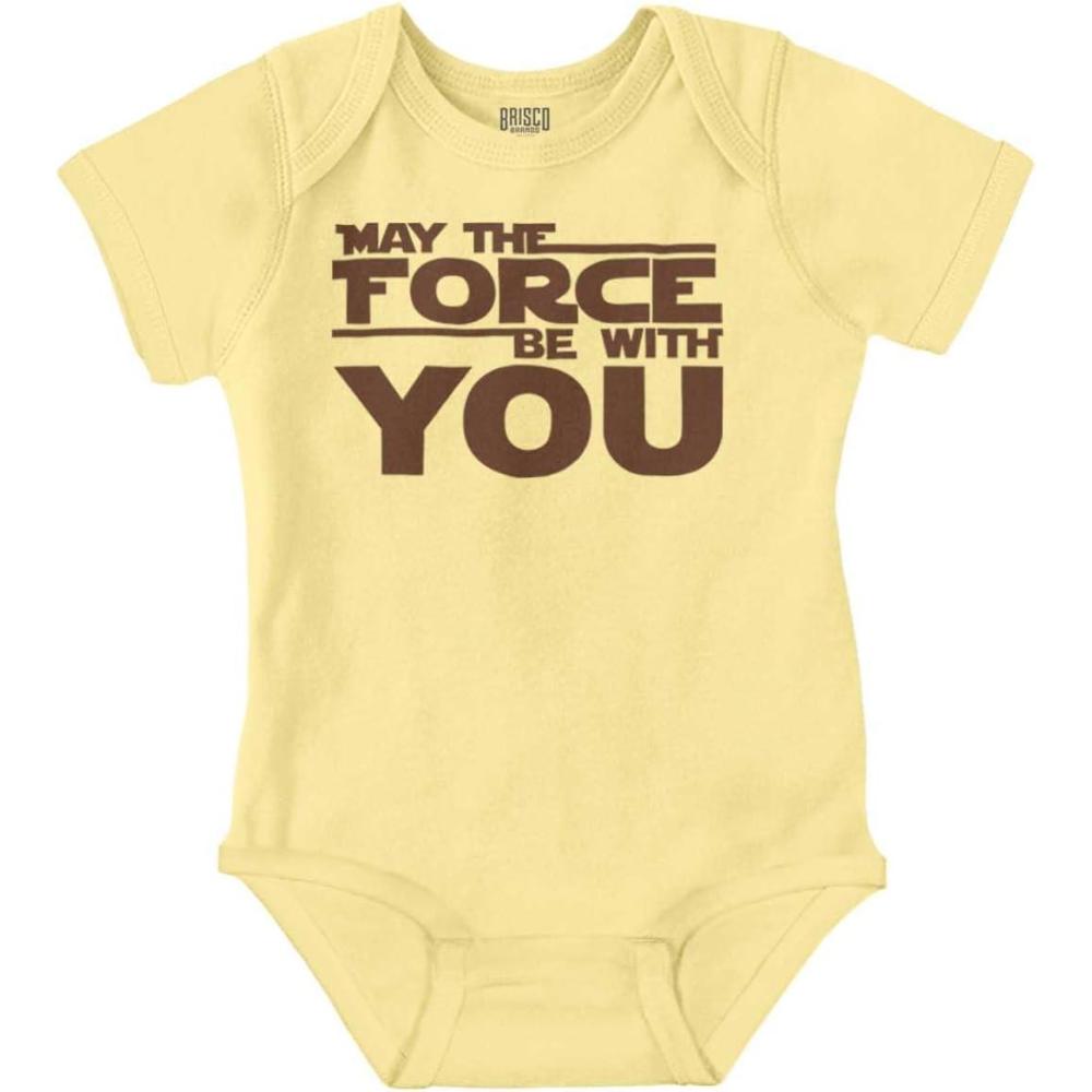 imageBrisco Brands May The Universe Be With You Baby Romper Boys or GirlsBanana