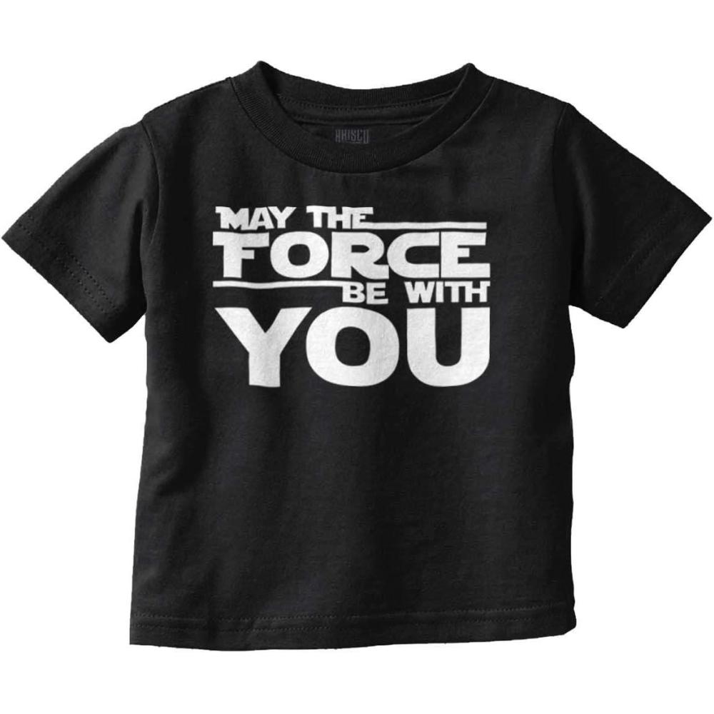 imageBrisco Brands May The Universe Be with You Toddler Boy Girl T ShirtBlack