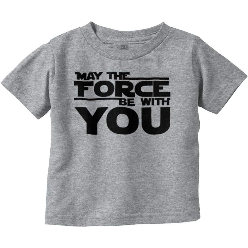 imageBrisco Brands May The Universe Be with You Toddler Boy Girl T ShirtHeather