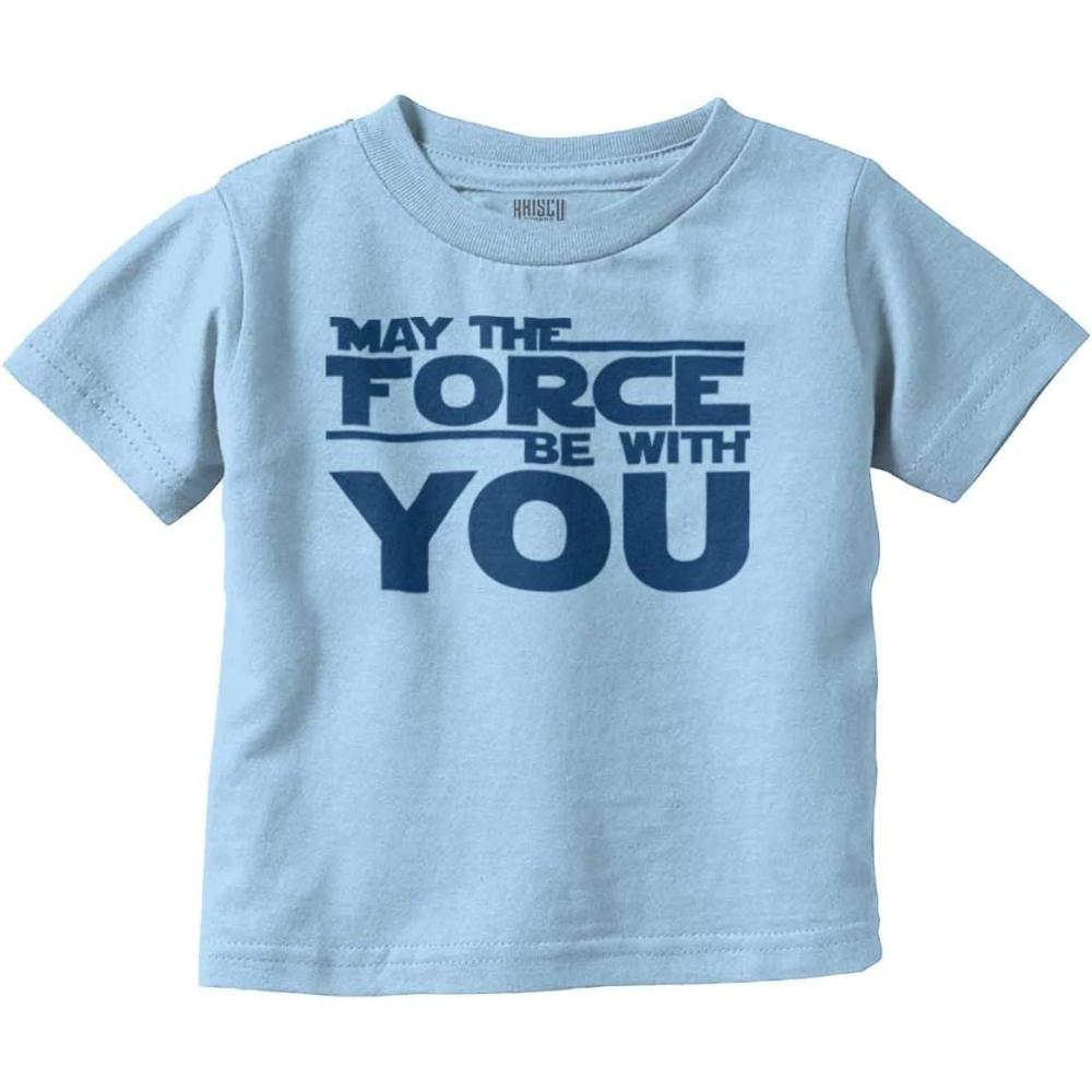 imageBrisco Brands May The Universe Be with You Toddler Boy Girl T ShirtLight Blue