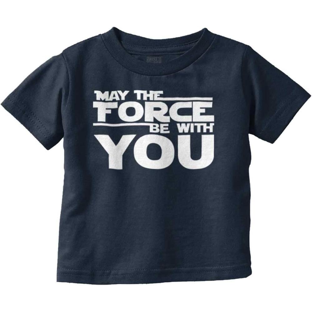 imageBrisco Brands May The Universe Be with You Toddler Boy Girl T ShirtNavy