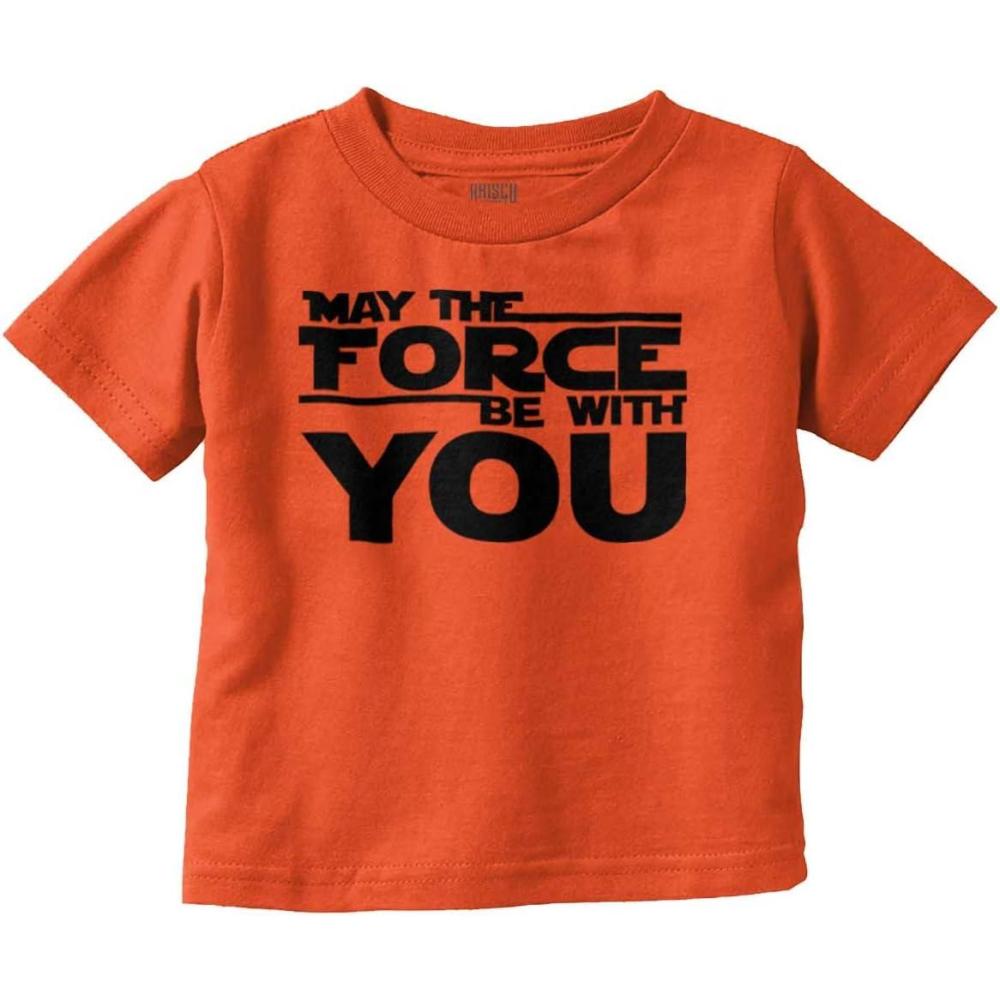 imageBrisco Brands May The Universe Be with You Toddler Boy Girl T ShirtOrange